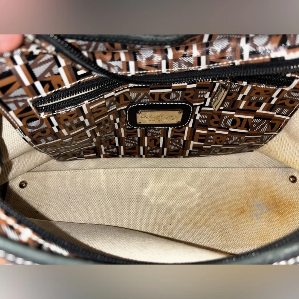 Salvatore Ferragamo Brown Shoulder Bag